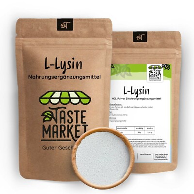 500 g L-Lysin HCL Pulver | 99% rein ohne Zusatzstoffe | Aminosäure