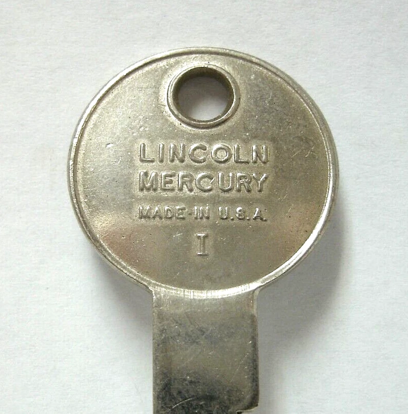 Llave Lincoln Mercury vintage en blanco 1952-58' H15-H21 maletero + guante - plata - ¡REDUCIDO! Foto 4 de 4