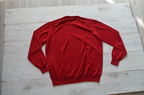 Ferrante Maglione Uomo Lana Pullover Made in Italy / Taglia 56 L-XL / Colore Rosso - Foto 11 di 11