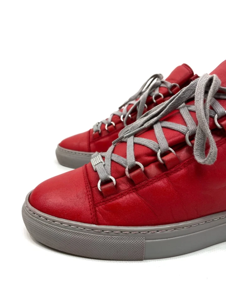 Zapatillas Balenciaga Arena High Top Cuero Rojo, Talla 41 Foto 4 de 4