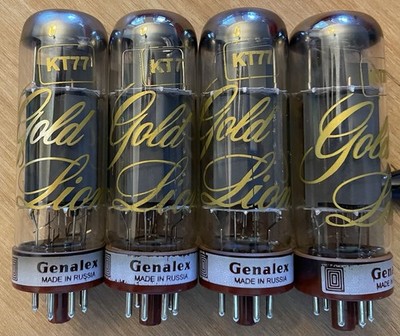 Genalex Gold Lion reissue KT77 matched quad.