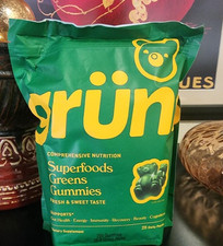 GRUNS Superfood Greens Gummies Fresh  Sweet Taste Gummy 28 Packs BRAND NEW