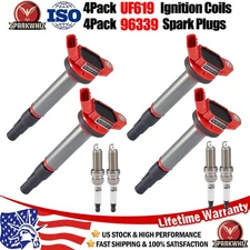 4x Ignition Coil & Spark Plug Pack For Toyota Corolla Prius Lexus CT200h 1.8L