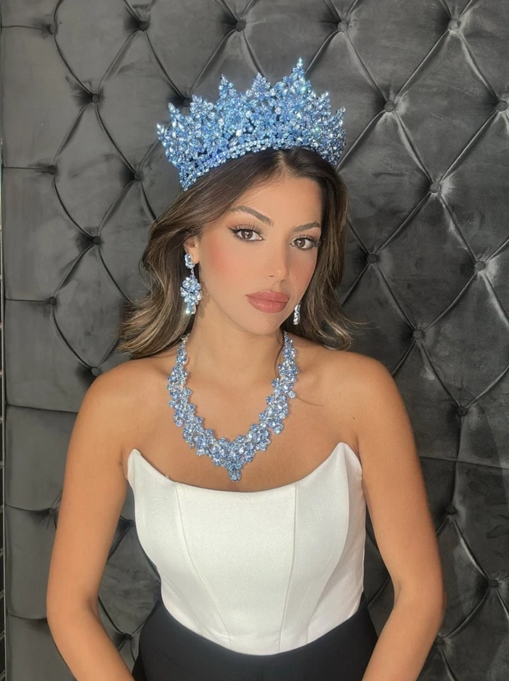 Quinceanera Crown, Crystal Crown, Crystal Bridal Tiara, Silver Wedding Crown - Image 3 of 4