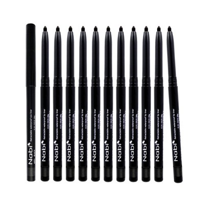 Nabi Retractable Waterproof Eyeliner Pencil   12 Pack Smudge Proof, Long Last...