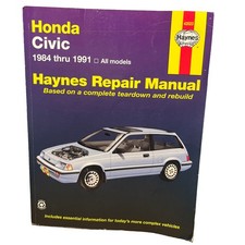 Honda Civic Crx Wagon 84-91 Haynes Repair Manual Car Parts Diagram Book Rebuild