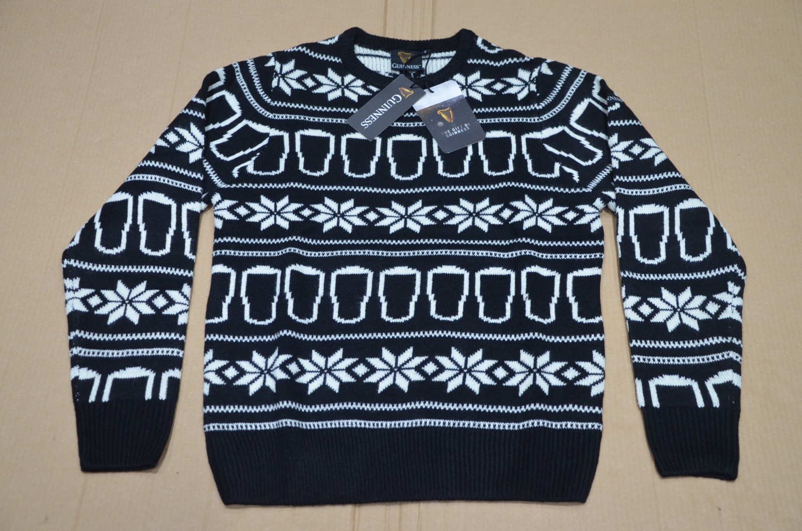 Guinness Christmas Knitted Jumper Size S Small Chest 92-98cm 36-38"" Brand New