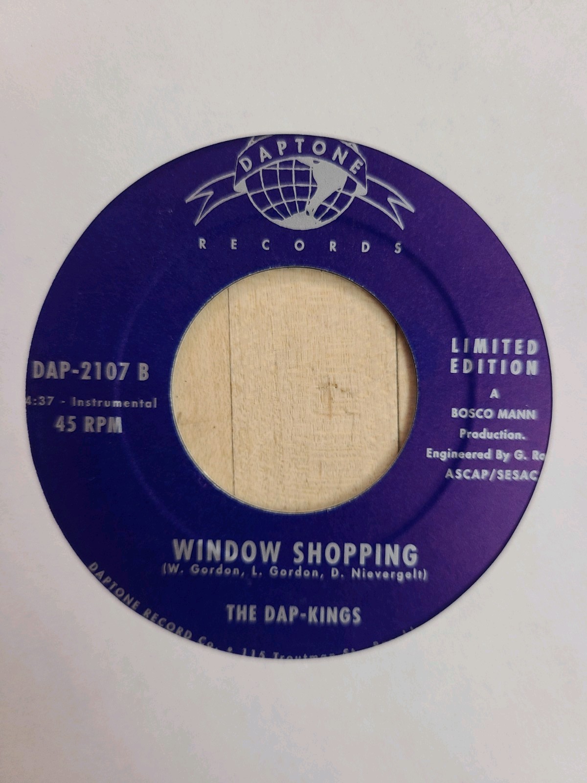 Sharon Jones & The Dap-Kings - Window Shopping B/W Instrumental LE 45 7"