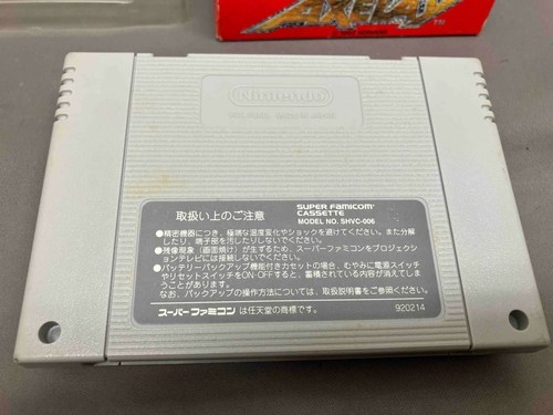 Nintendo Super Famicom SFC Axelay SNES KONAMI JP Edit Very Good GP - Picture 3 of 3