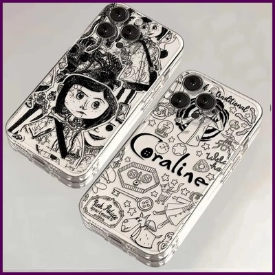 Coraline Phone Case For iPhone 16 15 14 13 12 11 Pro Max XR XS Mini Clear Cover