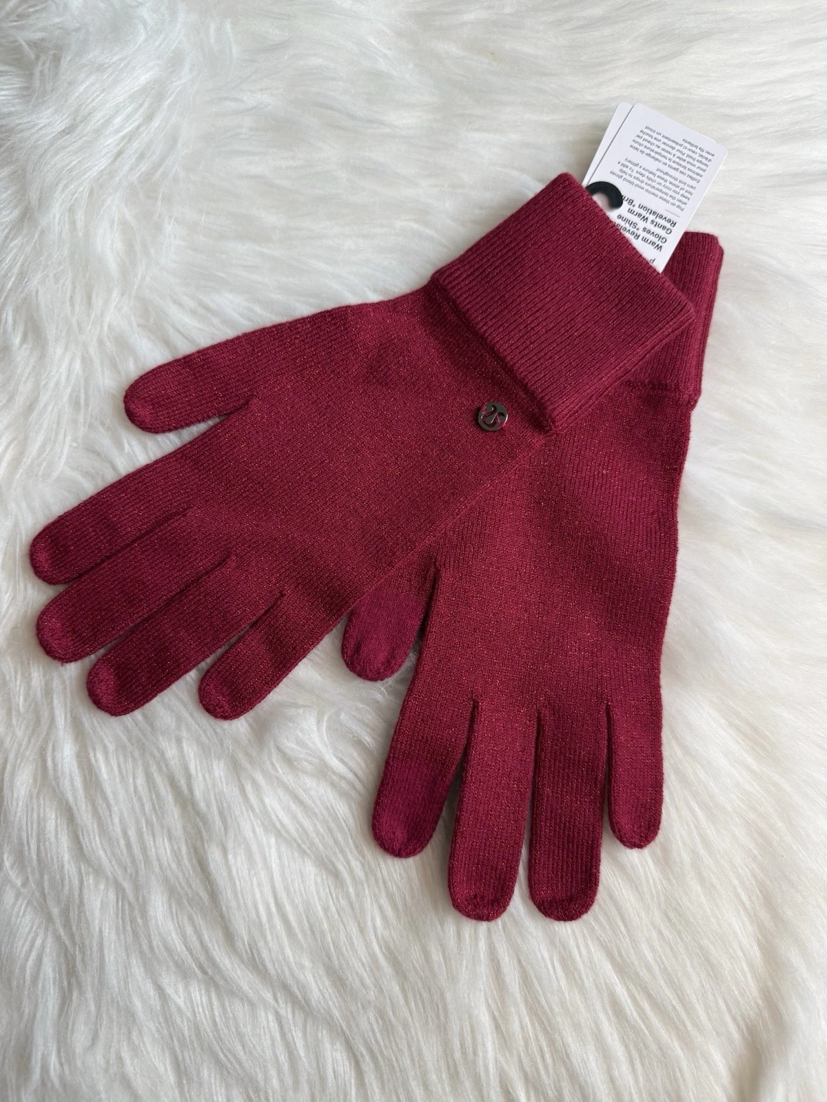 Lululemon Warm Revelation Gloves Shine Size S BRML New