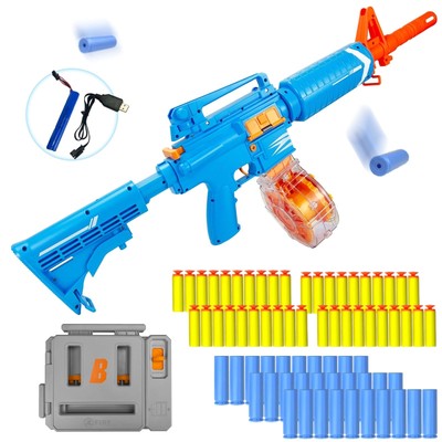 Toy Gun Classic M16 Electric Automatic Rifle with 22 Capacity Drum Magazines ...