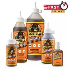 Gorilla Glue Adhesive Waterproof Strong Multi Use Bonding 60ml 115ml 250ml 500ml