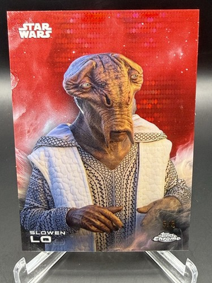 #ad 2025 Topps Chrome Star Wars Slowen Lo Red Pulsar Omega 5 The Last Jedi $55.00