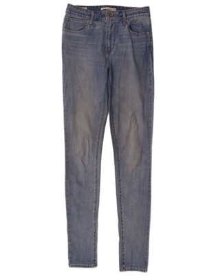 Levi's Damen 721 High Rise Skinny Jeans W28 L34 Blau Baumwolle BZ25
