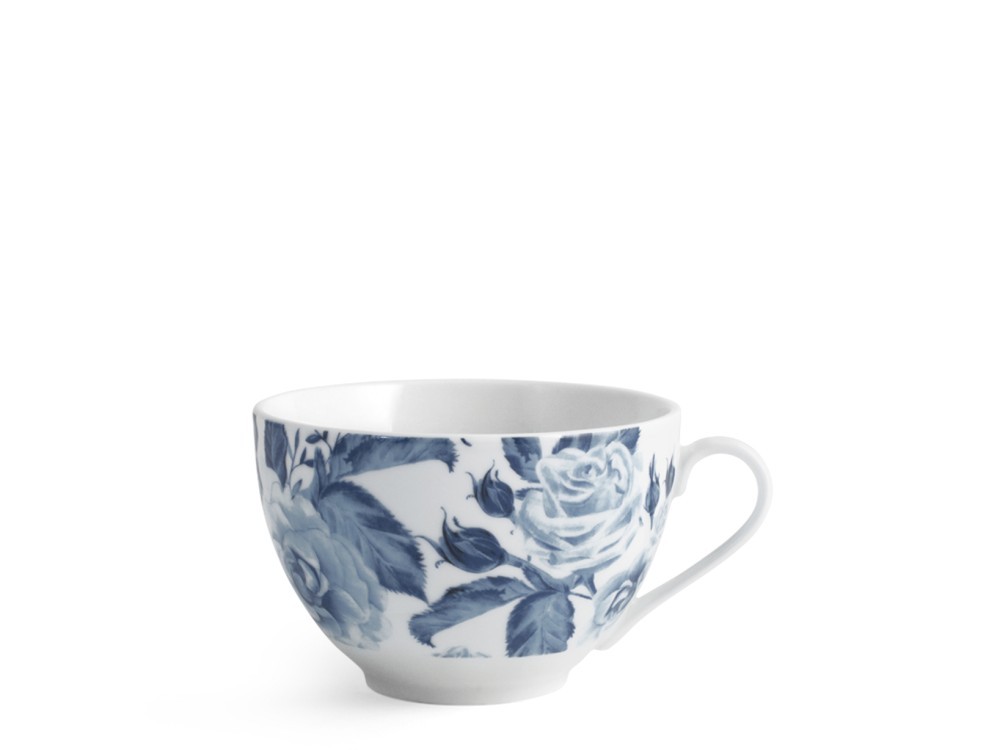 Set 6 Jumbo Cups Porcelain Rose Blue White 370cc MPN 8003512771644 H&H