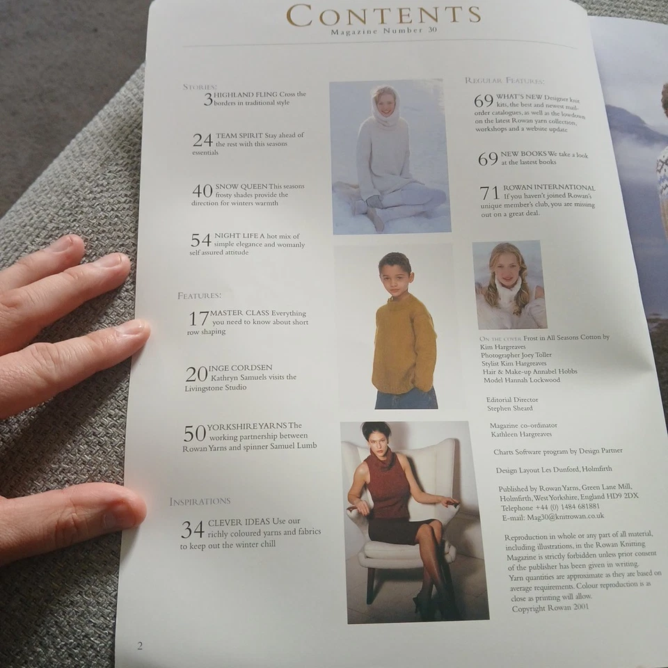 Rowan Knitting Magazine Number 30 Over 40 Designs - Image 3 of 4