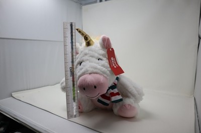 2023 PetSmart Bliss The Unicorn Squeaker White & Rainbow Pet Plush Toy 10''