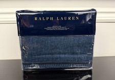 Ralph Lauren Shelter Piont Collection Barret Duvet Cover Embroidered Blue KING