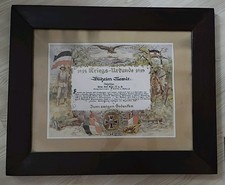 Kriegsurkunde, Militaria, Patriotisch, Kaiser, I. Weltkrieg, Soldat, Schütze, WK