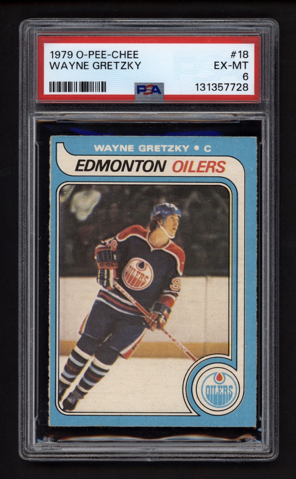 1979 OPC #18 WAYNE GRETZKY ROOKIE CARD PSA 6 EX-MT