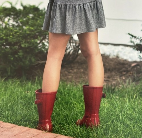 Botas de lluvia cortas Hunter originales para mujer rojas talla 37 6 botas de lluvia impermeables - Imagen 9 de 10