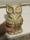 Vintage Frankoma Pottery horn Owl Figure MCM 70's Retro Glazed Cottagecore
