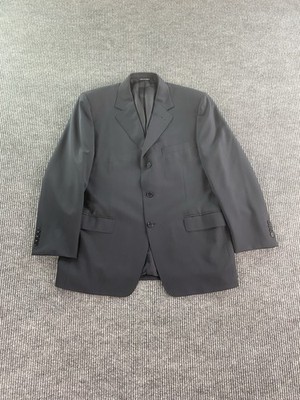 Canali Suit Jacket 42 R Navy Wool Premium Luxury Classic 3 Button Designer Italy
