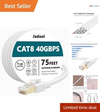 Cat8 Ethernet Cable 75ft Heavy Duty Outdoor Indoor High Speed 40Gbps 2000MHz