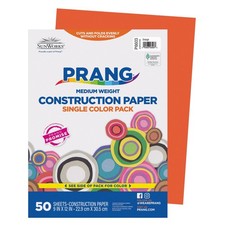 Prang Formerly SunWorks Construction Paper, Orange, 9" x 12", 50 Sheets ART