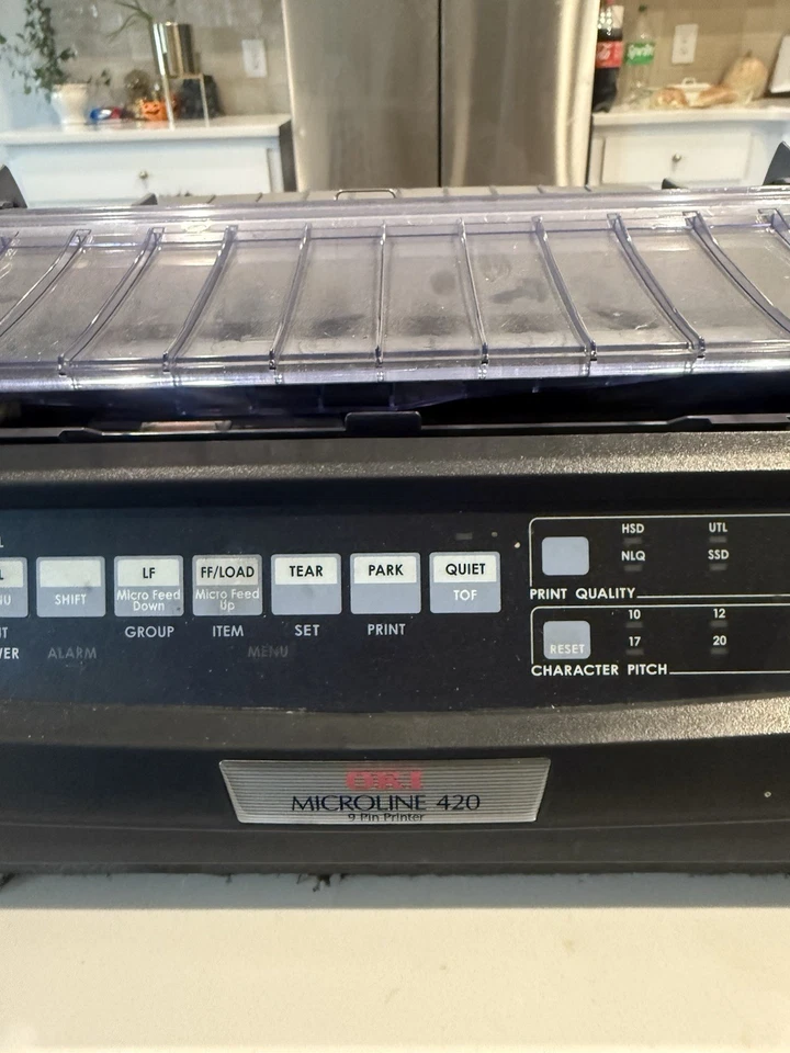 OKI Microline 420 D22900A Dot Matrix Printer With Network Card - Image 2 of 4