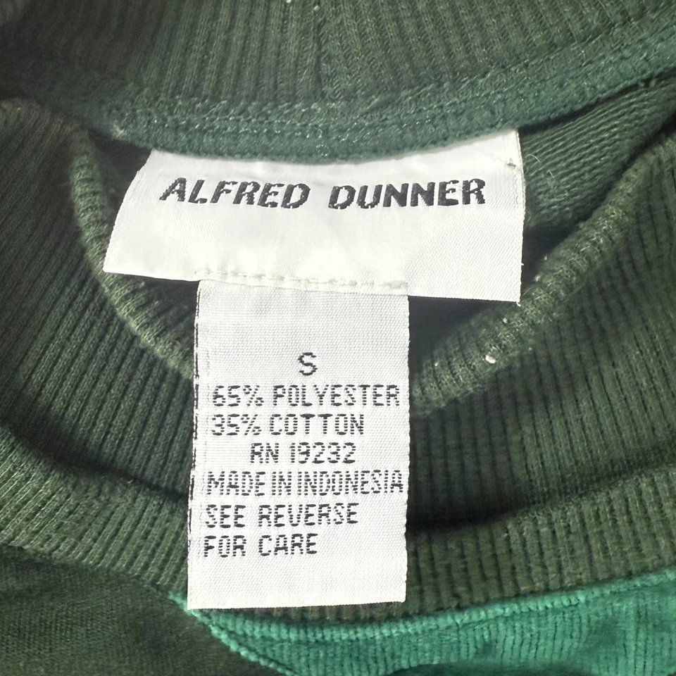 Sudadera De Colección Alfred Dunner Verde Terciopelo Argyle Paisley Bordada Para Mujer S Foto 3 de 4