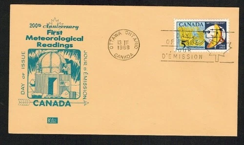 Canada #479 5¢ Meterology Kolor Kover cachet FDC VF