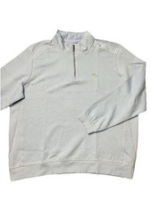 Tommy Bahama Half Zip Nassau Sweatshirt Mens 3XL Blue Grn Marlin Cotton Pullover