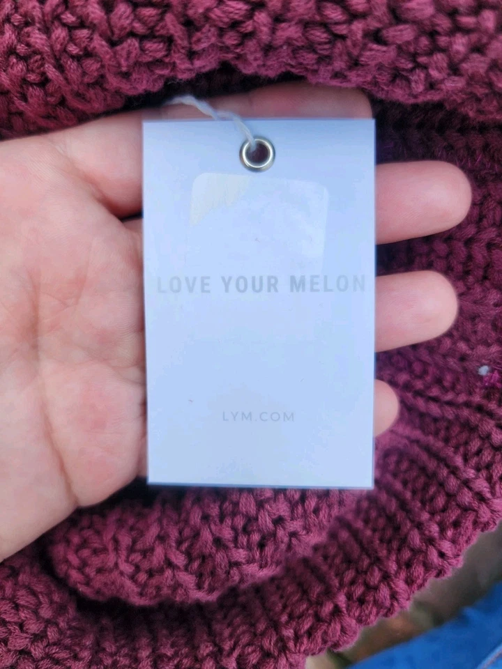 Love Your Melón Borgoña Gorro Tejido Sombrero Slouch Para Mujer De Gran Tamaño, ¡NUEVO!! Foto 4 de 4