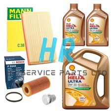 KIT DE SERVICIO FILTROS DE ACEITE DE AIRE BOSCH SHELL & MANN 7L PARA AUDI RS3 2.5 SPORT 2015-20