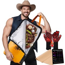 BBQ Blanket for Resting Meat, Brisket Smoking, Insulated brown