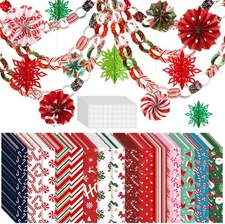 Yexiya 612 Pcs Christmas Paper Chain Strips Candy Canes Party Decorations... 