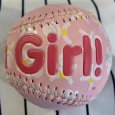 It’s A Girl! Pelota de béisbol recuerdo bebé anuncio de nacimiento recuerdo