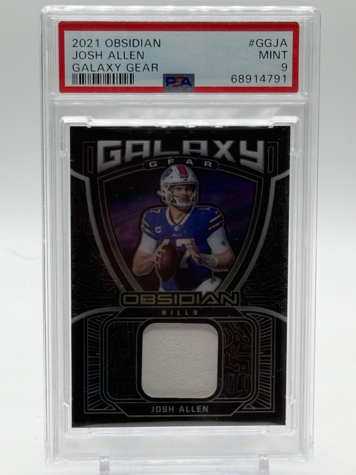 2021 Panini Obsidian Galaxy Gear Electric Etch Josh Allen #GG-JA /100 PSA 9 Mint view 1