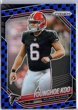 2025 Panini Prizm - Younghoe Koo #131 Black & Blue Checker Prizm