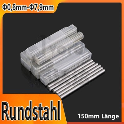 Rundstahl Φ0,6mm-Φ7,9mm Blankstahl Rundeisen Blankstahl Stabstahl 150mm Lange