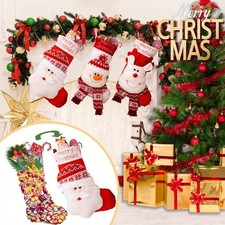 Festive Knitted Stockings  Decor - Santa,Snowman- Christmas Gift For Home Decor