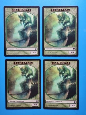 MTG 4x Elemental Token x4 LP Modern Masters Magic Playset 4/4 Green