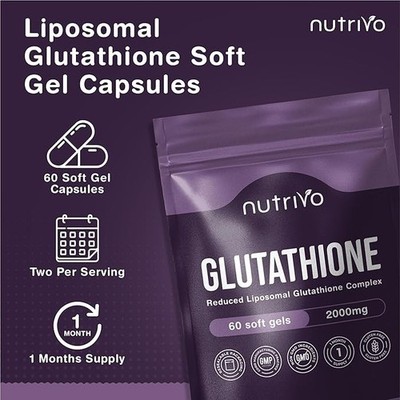 Liposomal Glutathione 2000mg w/ Vitamin C Collagen Hyaluronic Acid 60 capsules | eBay UK Liposomal Glutathione 2000mg w/ Vitamin C Collagen Hyaluronic Acid 60 capsules | eBay UK