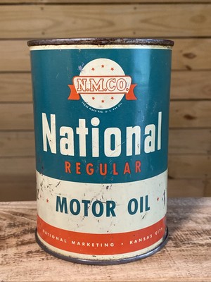Enarco National Marketing Company Kansas City 1 Qt Empty Metal Motor Oil Can