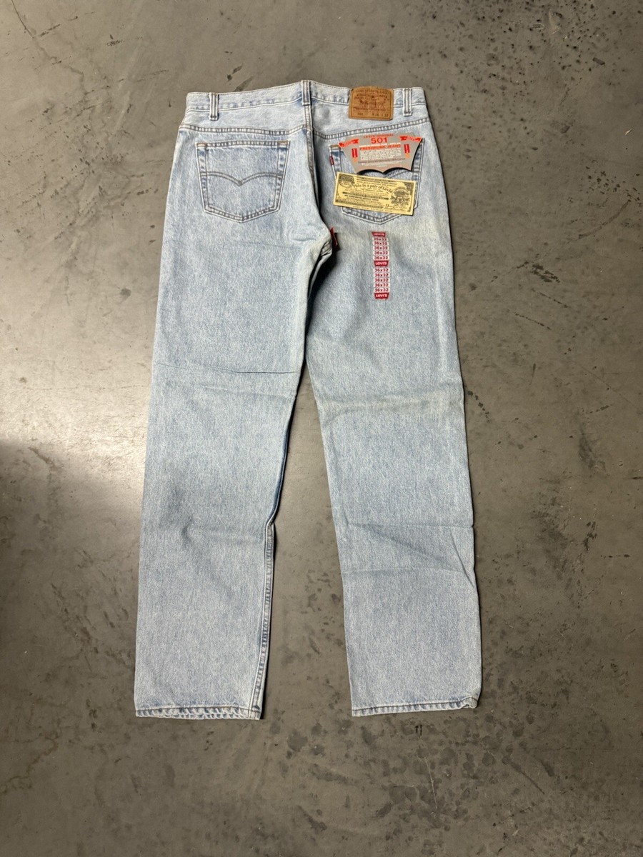 NWT Vintage 1990s Levi's Original 501 Button Fly Preshrunk Blue