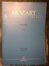Mozart Requiem KV 626 réduction chant piano partition éditions Barenreiter