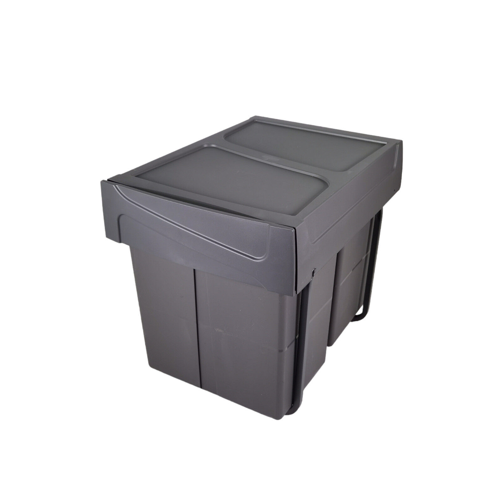 Emuca Küchenabfalleimer ausziehbarer 2 x 20 L (40 L) Mülleimer Recycle Eimer A34