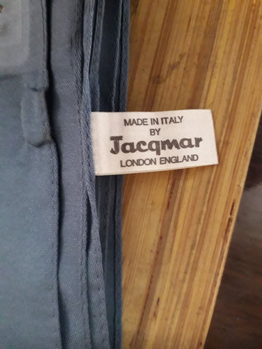 Vintage headscarves Jacqmar Michelangelo Roma blue yellow square - Picture 4 of 7